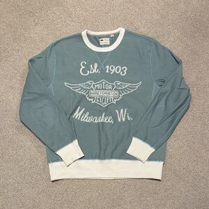Harley Davidson x Champion x Todd Snyder Blue Milwaukee Sweatshirt